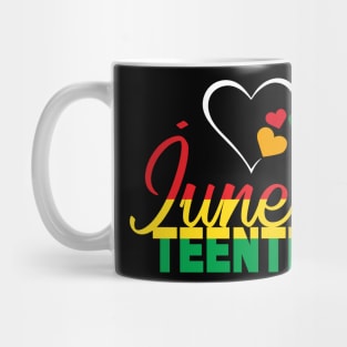 Juneteenth Flag Proud African American Valentine's Day Mug